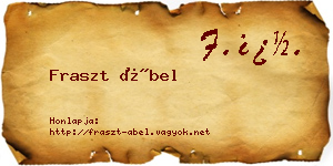 Fraszt Ábel névjegykártya