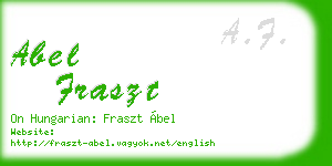 abel fraszt business card